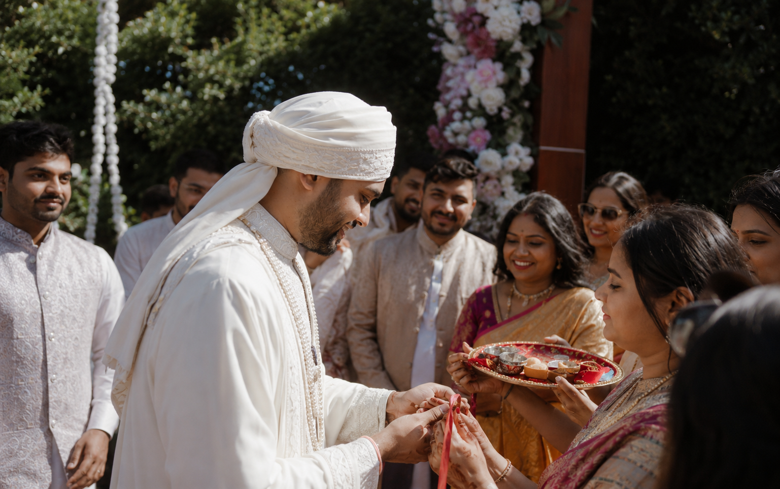 Varmala and family blessing