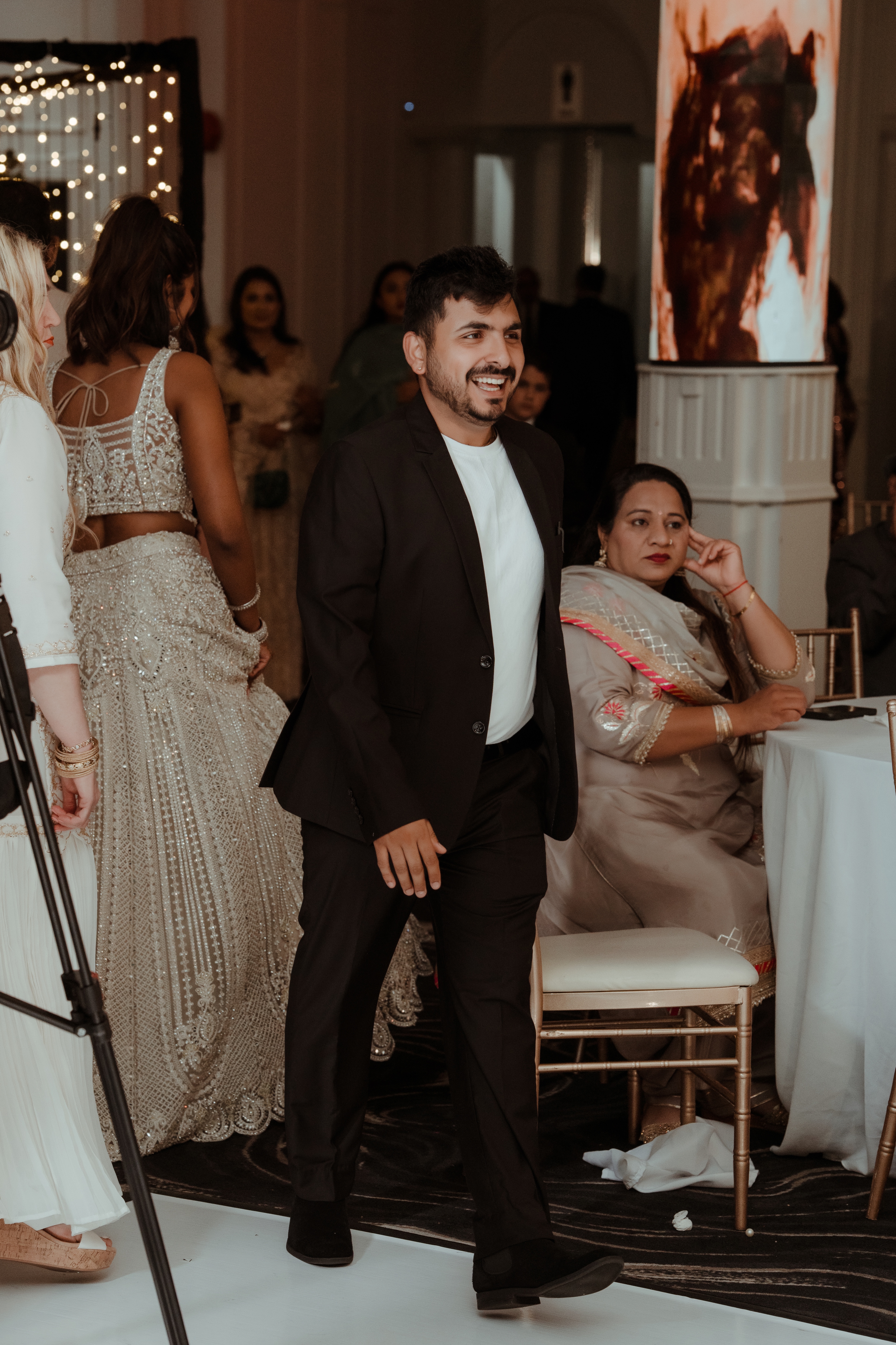 Nitesh during a reception walk-through