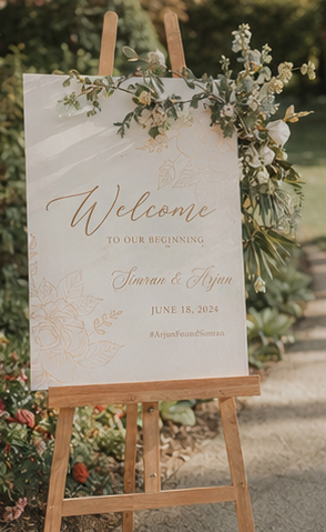 Welcome signage